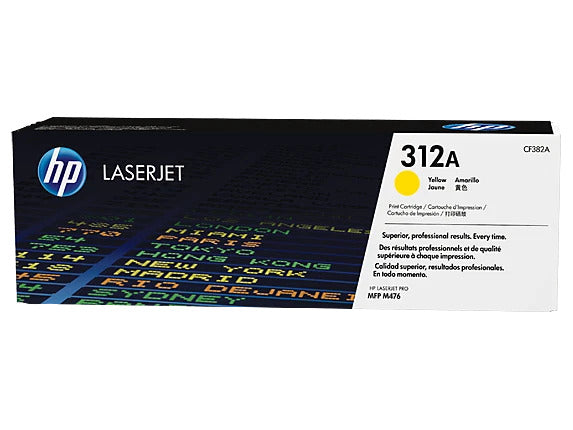 HP 312A Yellow LaserJet Toner Cartridge, ~2,700 pages, CF382A