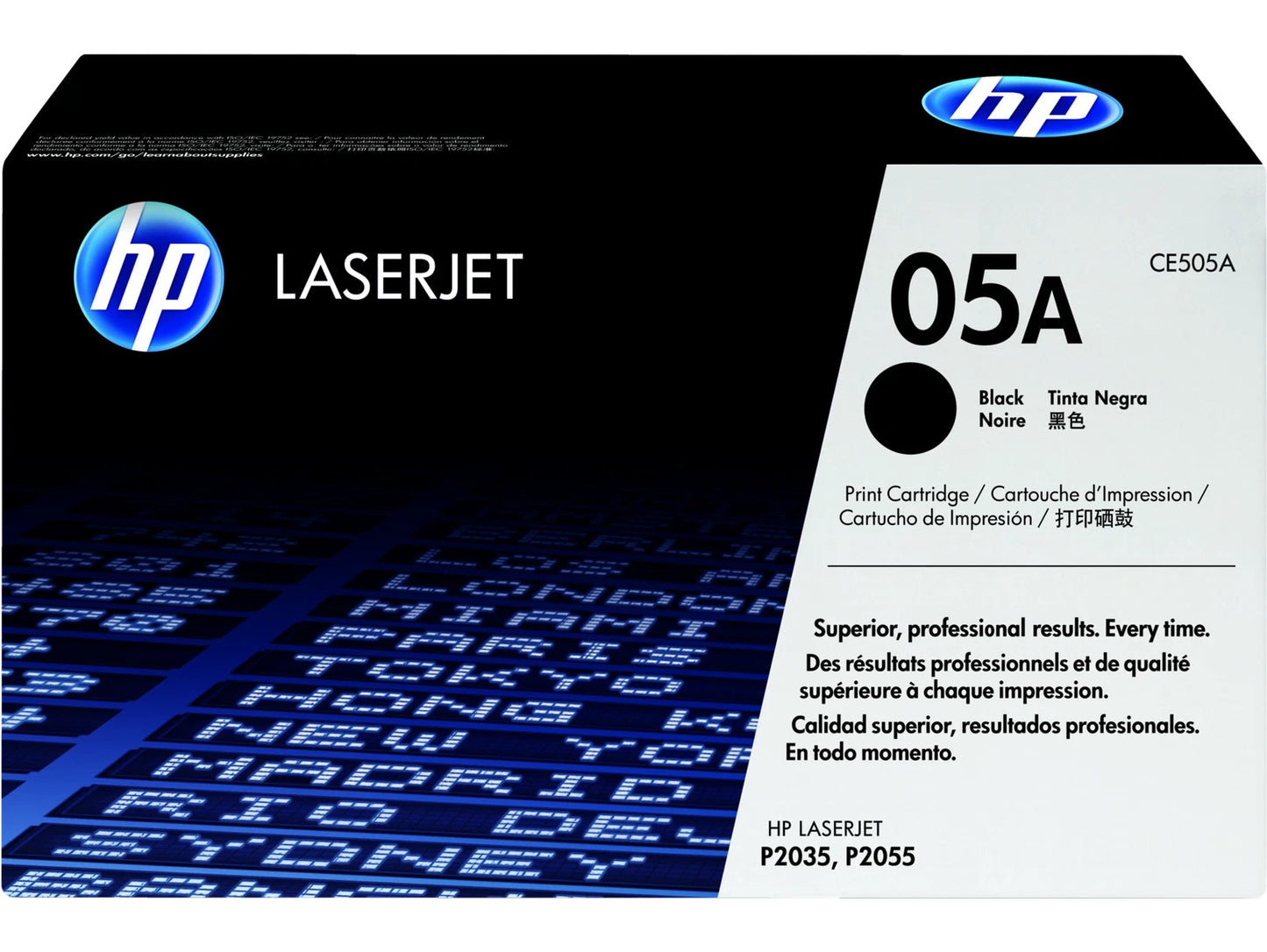 HP 05A Black Original LaserJet Toner Cartridge, ~2,300 pages, CE505A