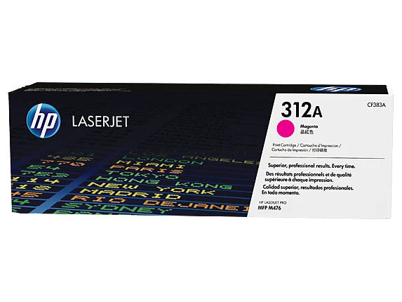 HP 312A Magenta LaserJet Toner Cartridge, ~2,700 pages, CF383A
