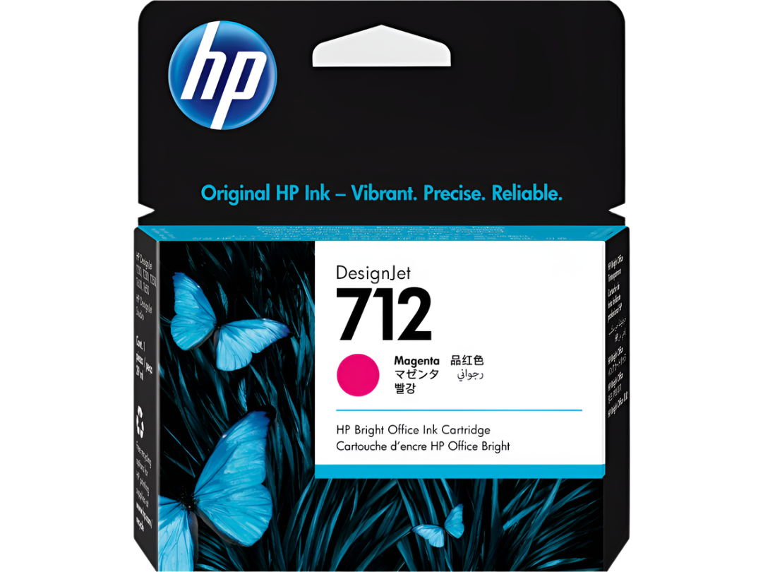 HP 712 29-ml Magenta DesignJet Ink Cartridge, 3ED68A