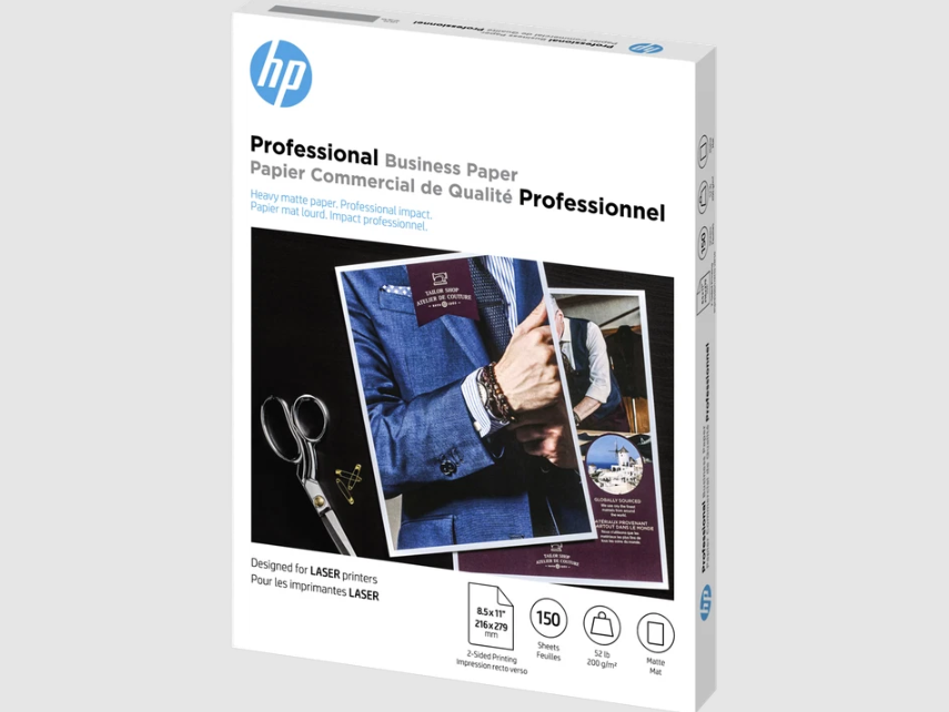 HP Professional Business Paper, Matte, 52 lb, 8.5 x 11 in. (216 x 279 mm), 150