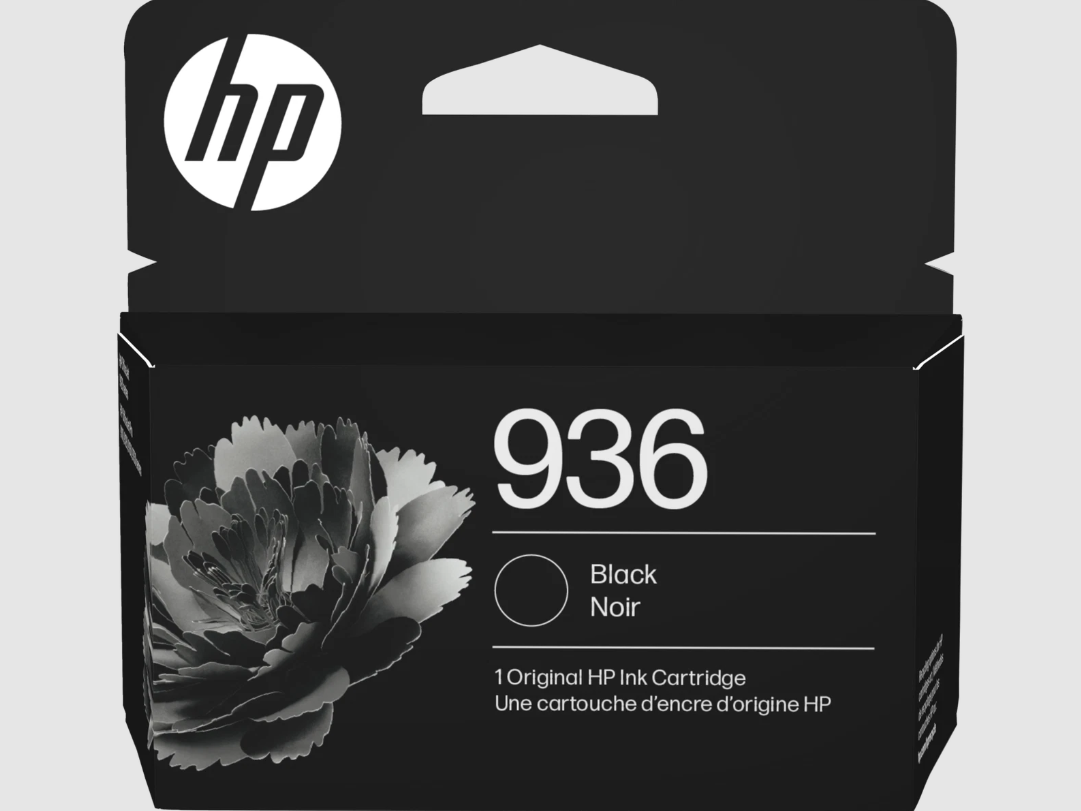 HP 936 Black Original Ink Cartridge, Average cartridge yields 1,250 standard