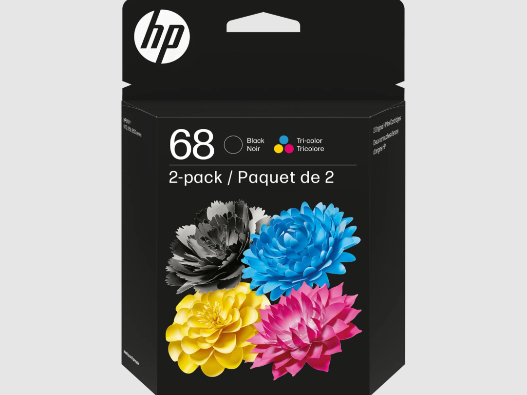 HP 68 2-Pack Black/Tri-color Original Ink Cartridge Combo, 6L6S2TN