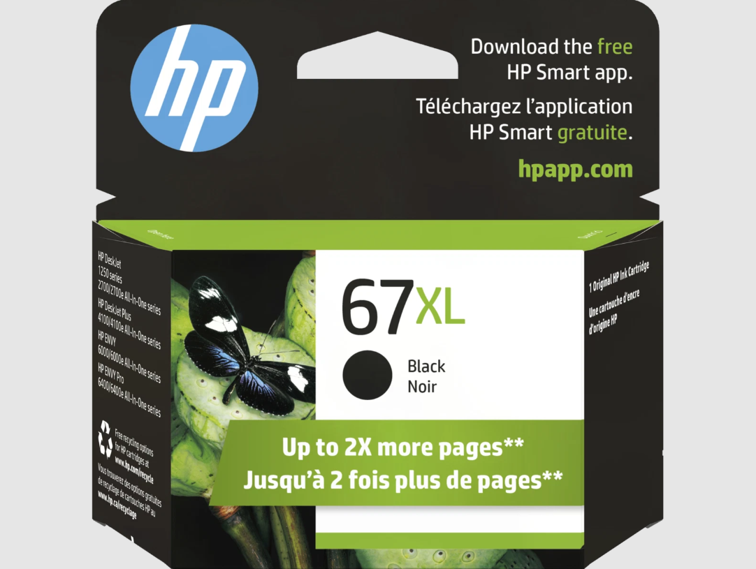 HP 67XL High Yield Black Original Ink Cartridge, ~240 pages, 3YM57AN#140