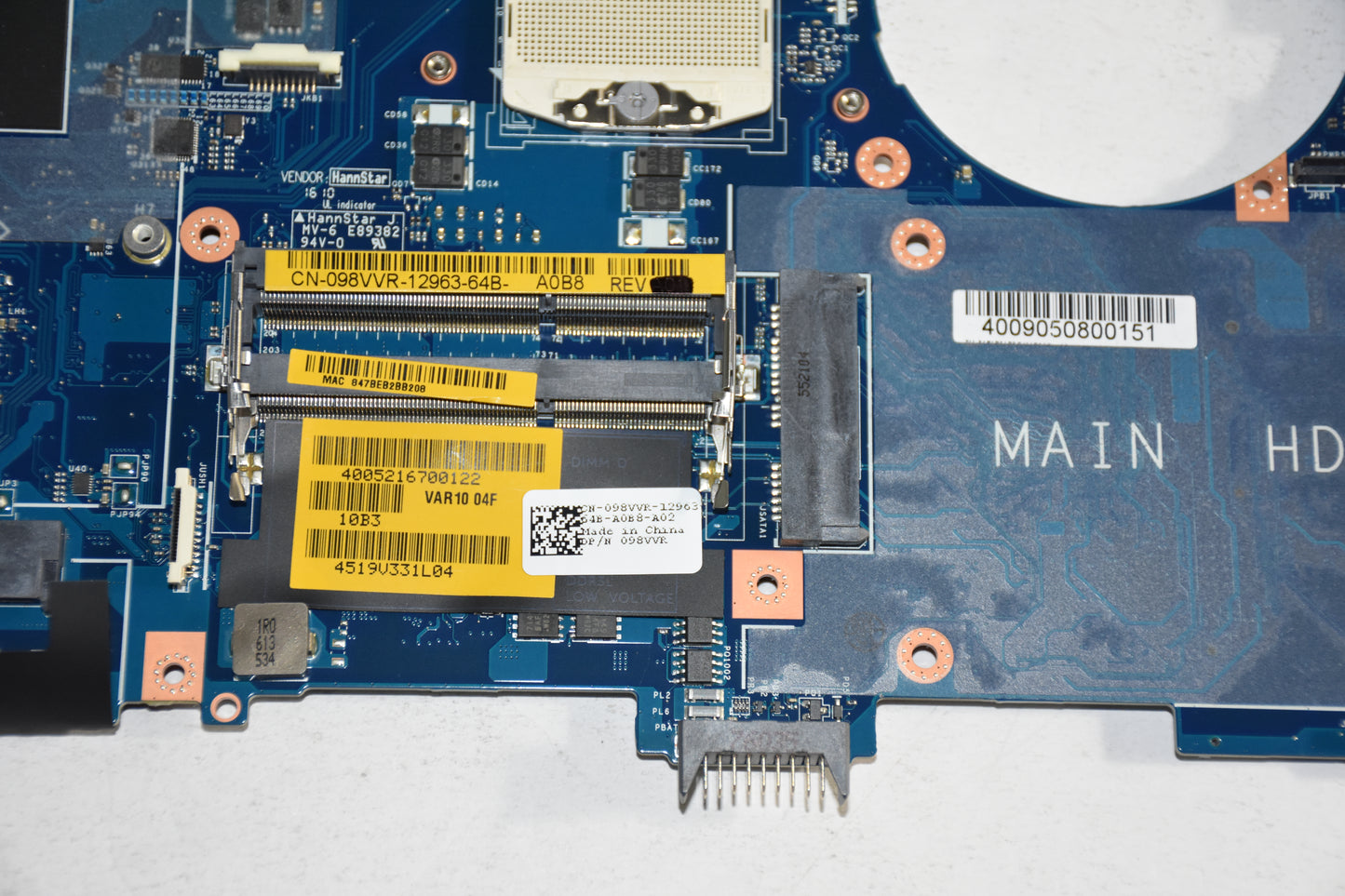 Dell Precision M6800 Intel QM87 Express Chipset DDR3L Motherboard LA-9782P 98VVR