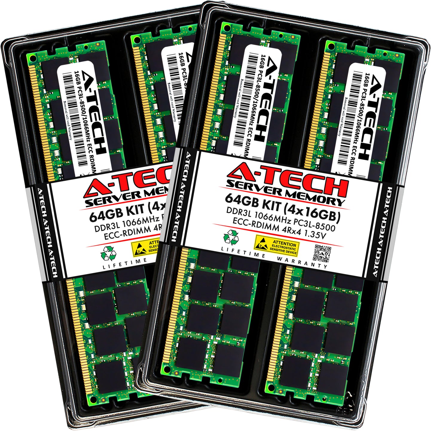 64GB 4x 16GB PC3L-8500R RDIMM Dell PowerEdge R415 C6100 M620 R720xd Memory RAM