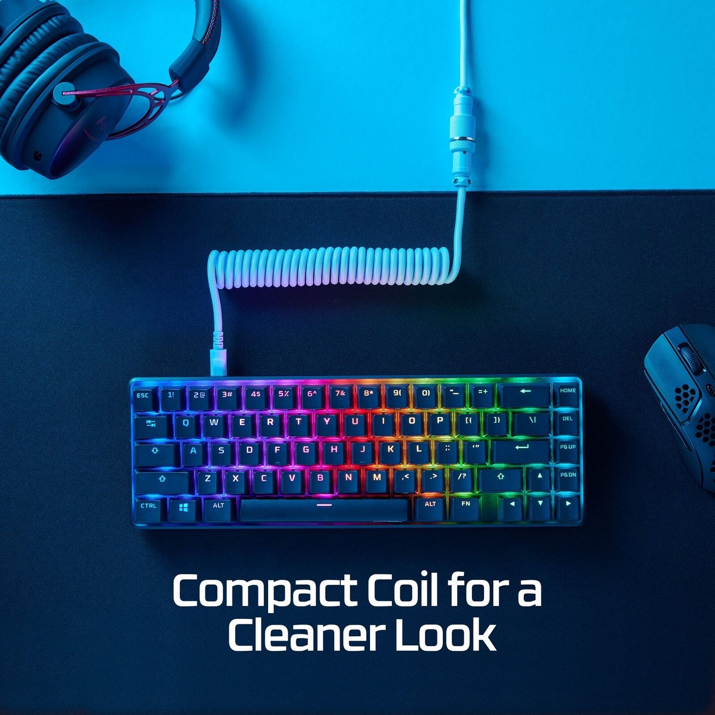 HyperX USB-C Coiled Cable Gray-Black