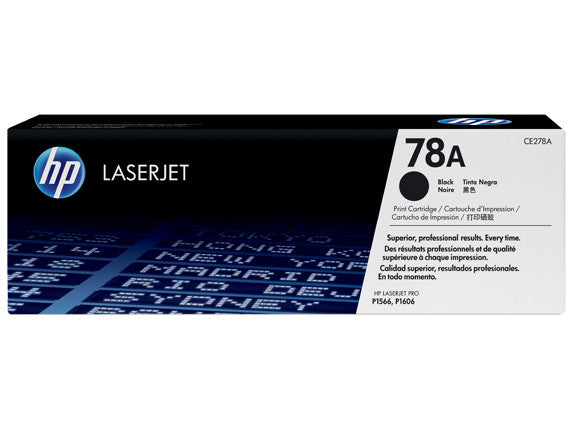 HP 78A Black Original LaserJet Toner Cartridge, ~2,100 pages, CE278A