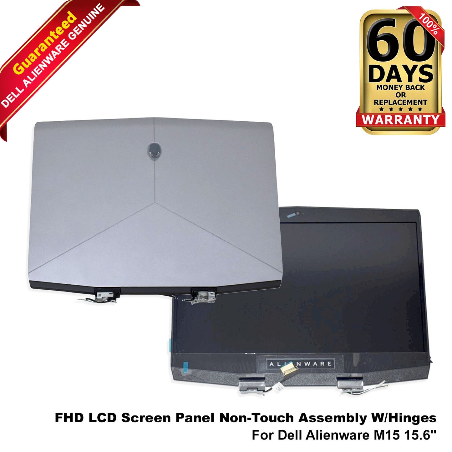 Dell Alienware M15 15.6" FHD LCD Display Complete Assembly with Hinges 8MNHD
