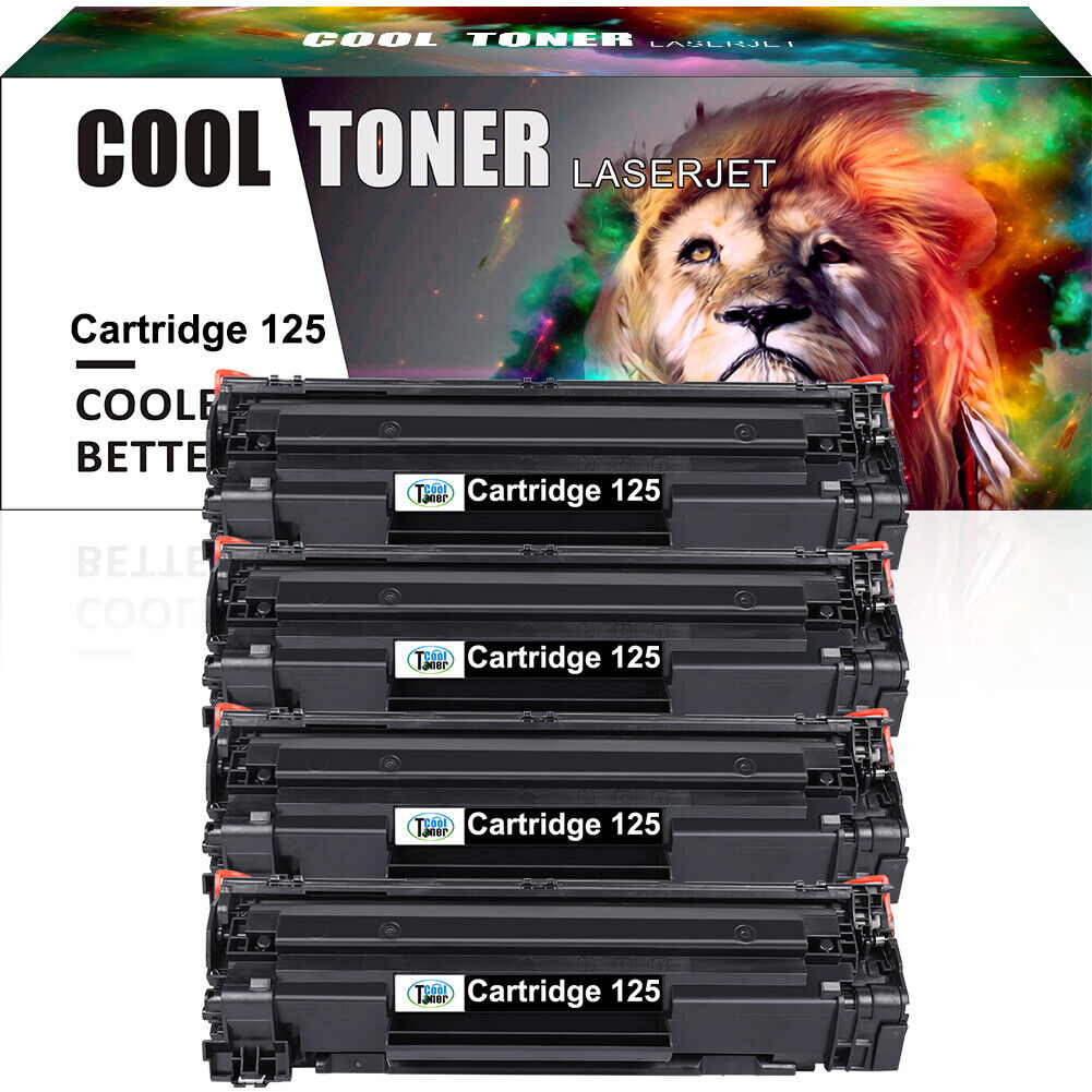 4pk 125 Toner Cartridge for Canon ImageClass LBP6000 LBP6030w MF3010 Printer
