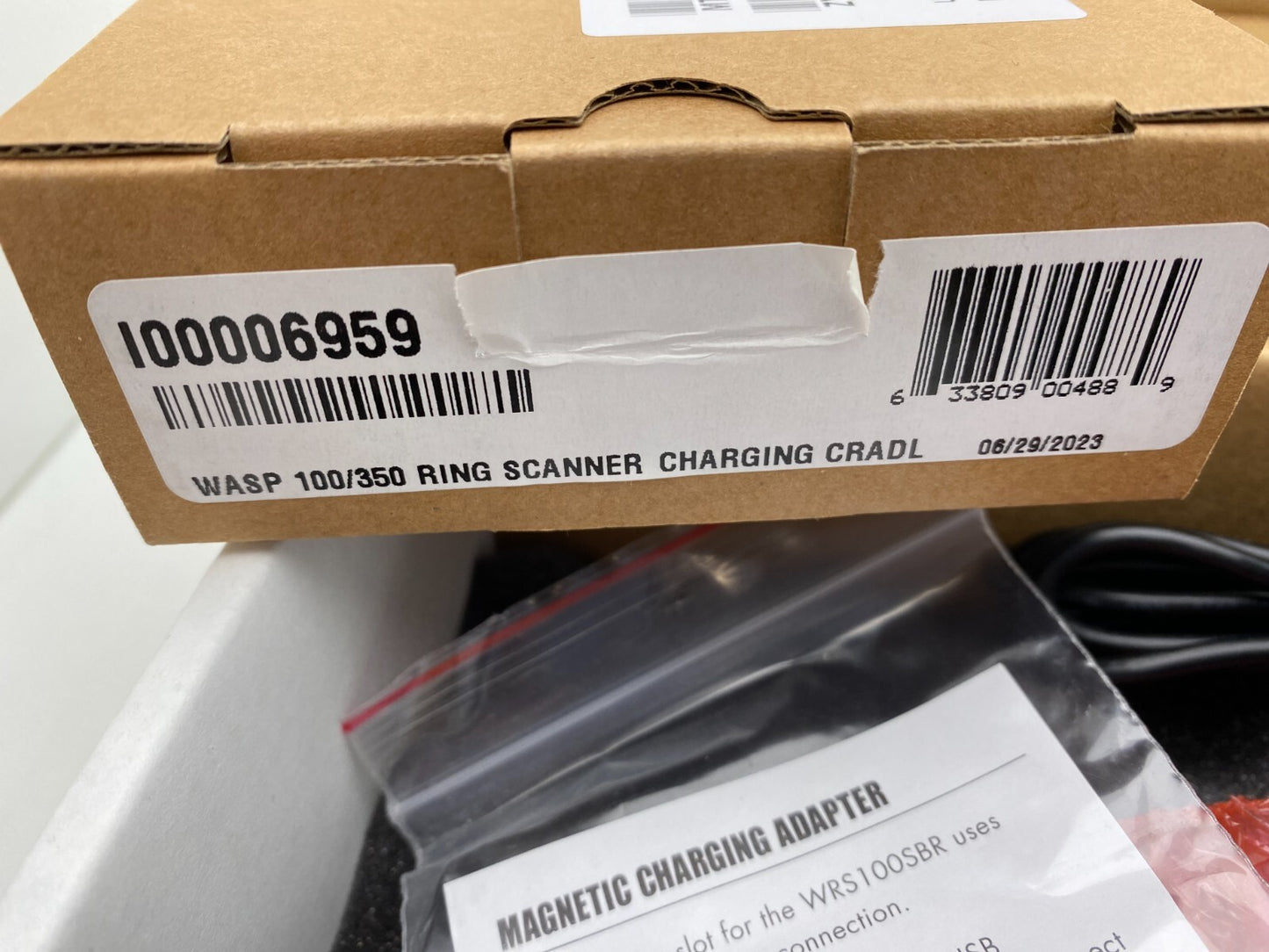 Wasp WRS100SBR 1D Ring Barcode Scanner with Charging Cradle