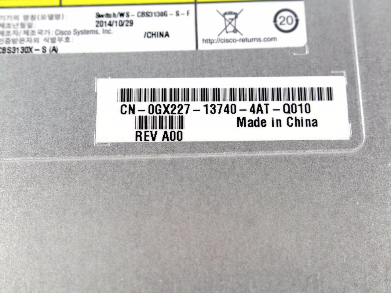 Cisco Catalyst Blade Switch 3130 For PowerEdge M1000e Blade WS-CB3130G-S GX227