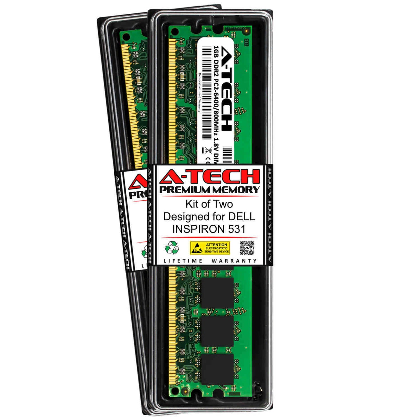 2GB 2x 1GB PC2-6400 DDR2 800 MHz Memory RAM for DELL INSPIRON 531