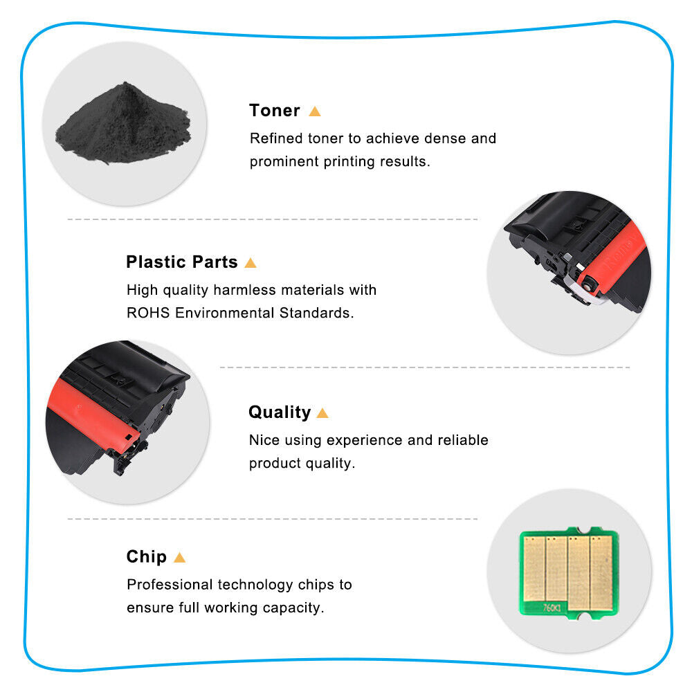 4PK CF287X Toner Cartridge Fits For HP Enterprise M506dh/ MFP M527dn /Pro M501dn