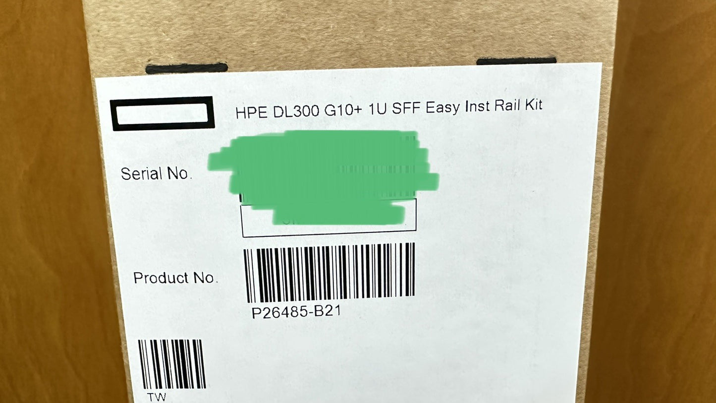 HPE DL3XX Gen10 Plus and V2 1U SFF Easy Install Rail Kit P26485-B21FS Rails