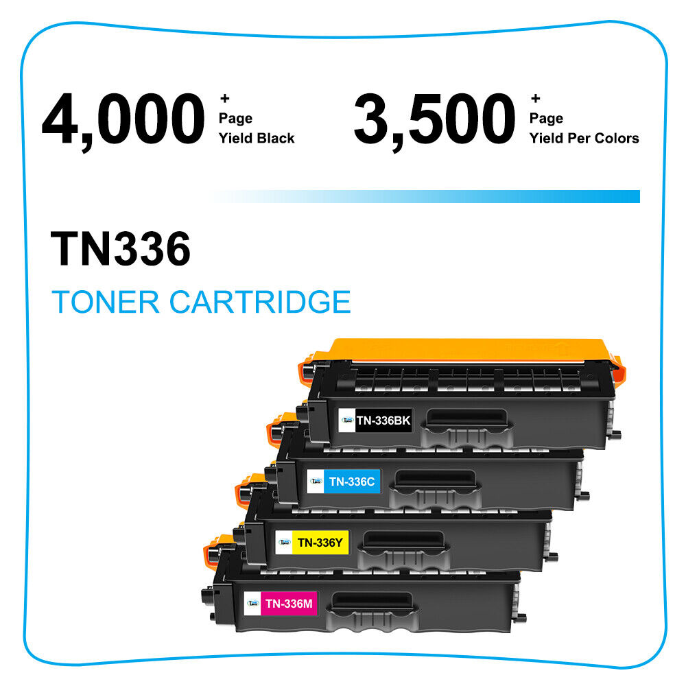 10-pack TN336 Toner Color Set CKMY For Brother HL-L8250CDN L8350CDW MFC-L8850CDW
