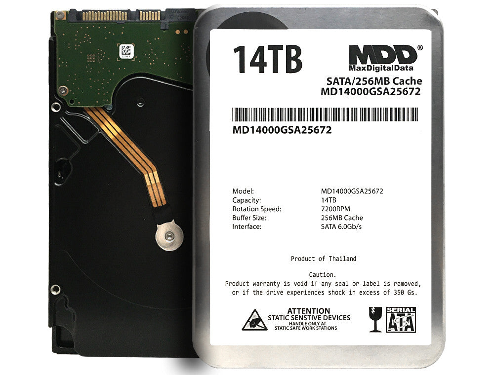 MaxDigitalData (MD14000GSA25672) 14TB 7200RPM 3.5" 128MB Internal Hard Drive