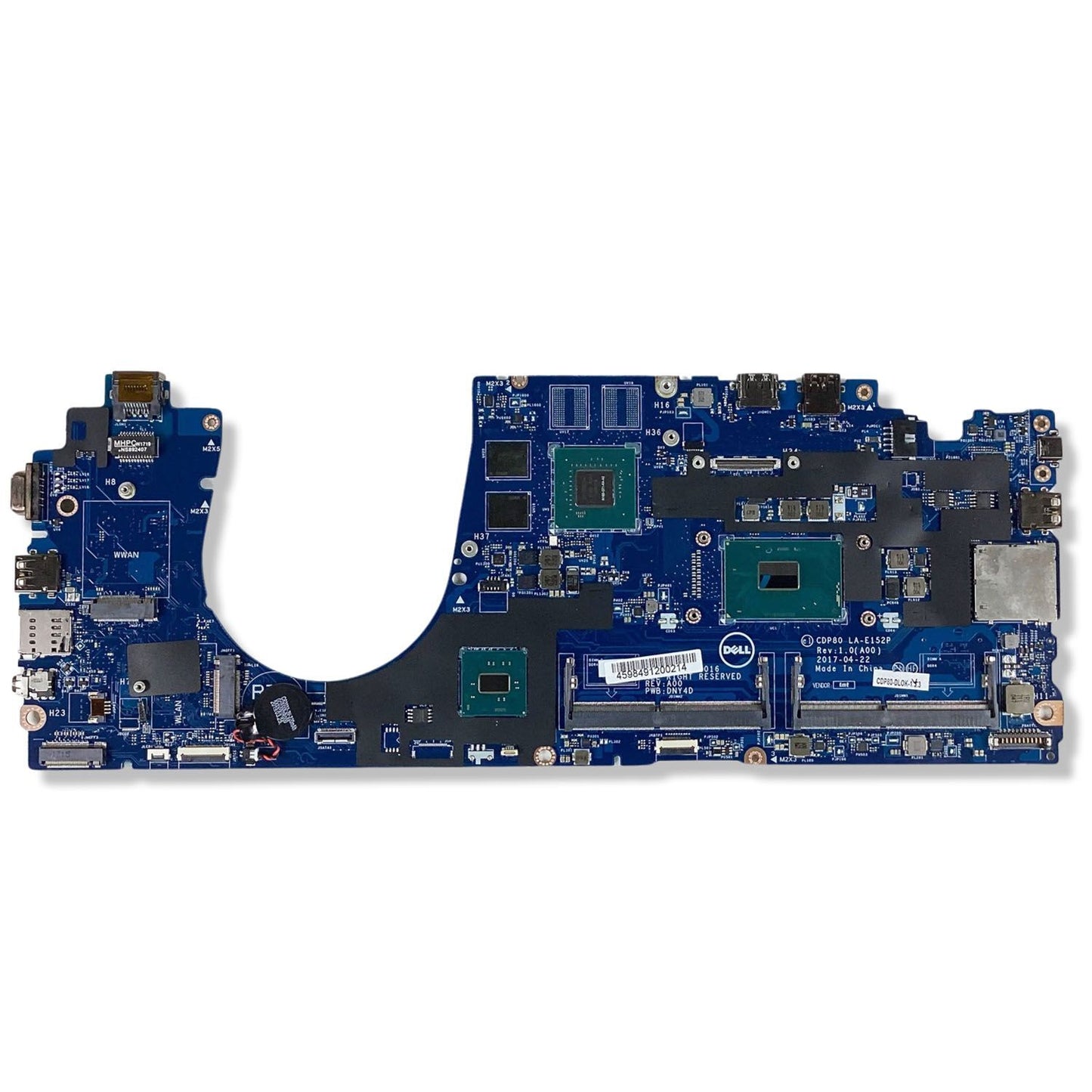 Dell Latitude 5580 Intel I5-7440HQ 2.8GH Motherboard nVidia 940MX 8T987 LA-E151P