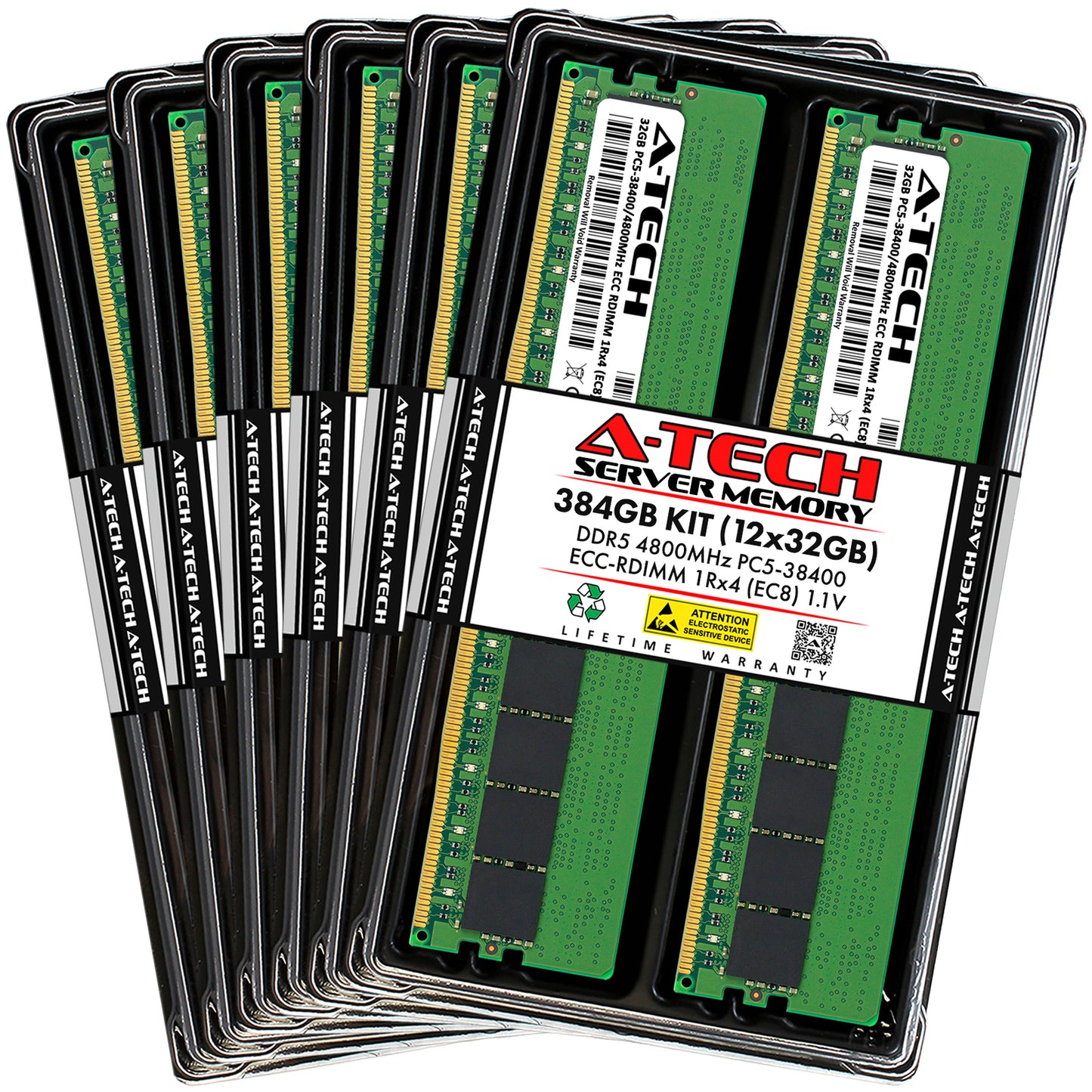 384GB 12x32GB PC5-4800 EC8 RDIMM Supermicro 4125GS-TNMR2-LCC Memory RAM