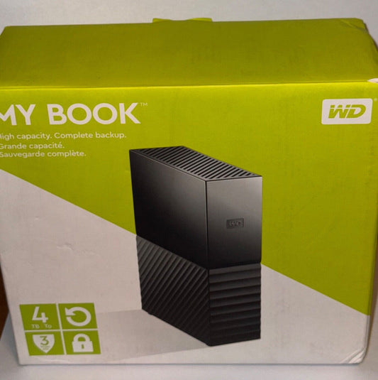NEW!!! Western Digital 4TB MYBOOK WDBBGB0040HBK-NESN USB 3.0 External Hard Drive