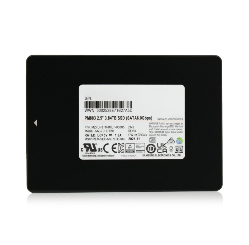 Samsung PM883 3.84TB SATA 6Gb/s 2.5" Enterprise SSD - MZ7LH3T8HMLT