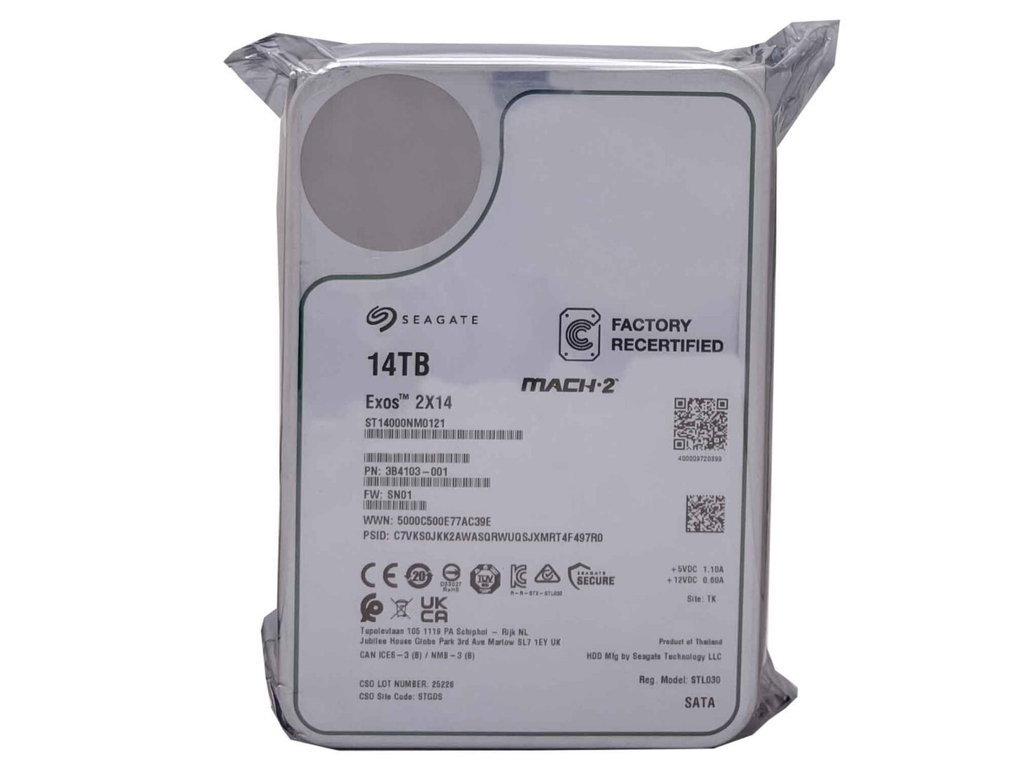 Seagate Exos 2x14 Mach2 14TB 7200RPM SATA6Gb/s 3.5 Enterprise HDD ST14000NM0121