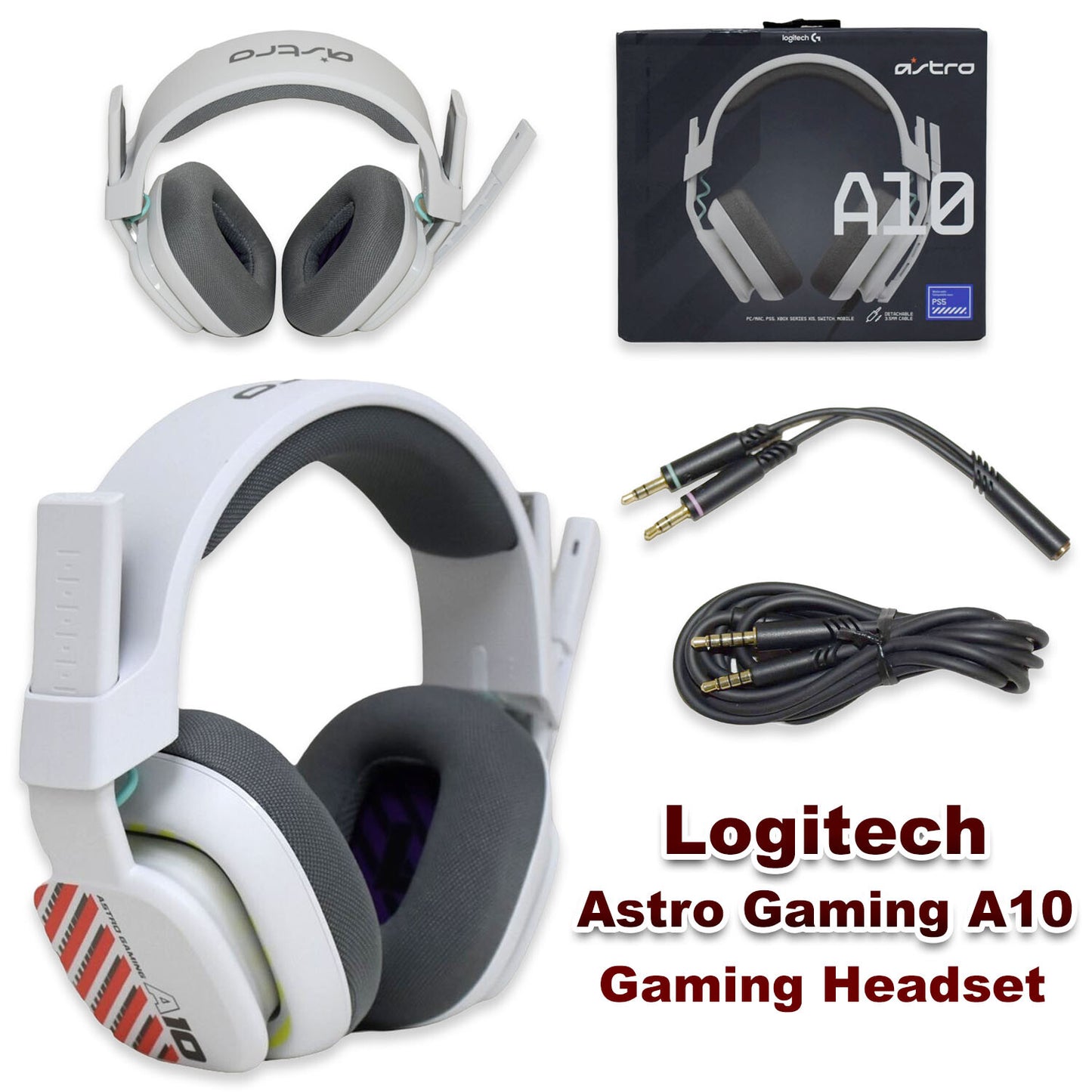 ASTRO Gaming A10 Gen 2 Wired Headset - PS5, PS4, Switch, PC/Mac - White