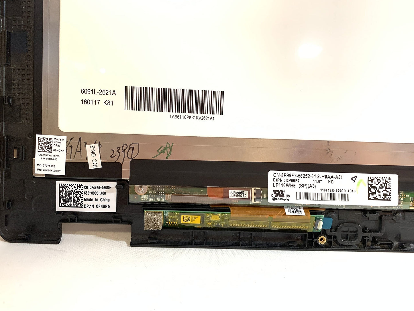 Dell Inspiron DP/N 06NCXK 6NCXK LED LCD Screen 11.6" HD Touch Assembly Bezel New