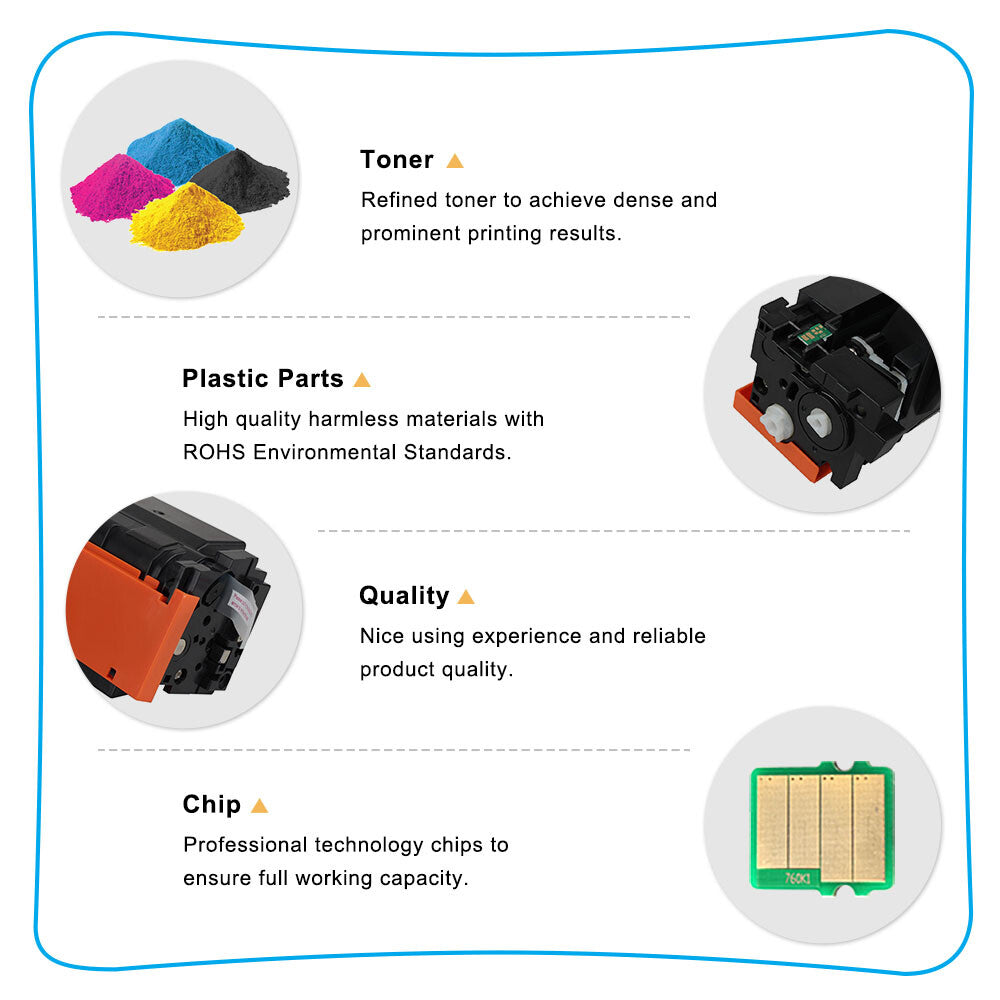4x CF410X -3X Toner Compatible with HP MFP M477fnw M477fdn M477fdw M377dw M452dn