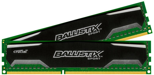 Crucial Ballistix Sport 8GB Kit 4GB x2 DDR3 1600 MHz PC3-12800 CL9 1.5V Memory