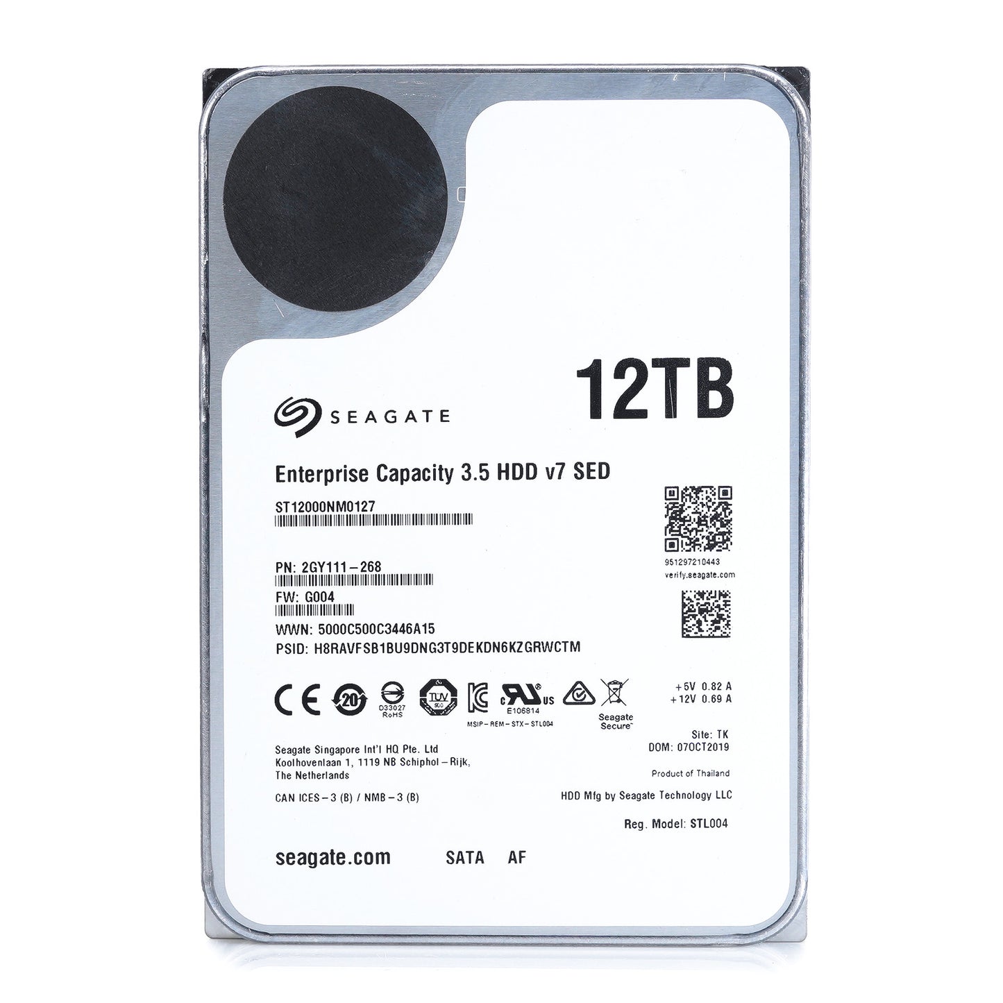 Seagate Enterprise Capacity v7 12TB SATA 6Gb/s 3.5" HDD - ST12000NM0127