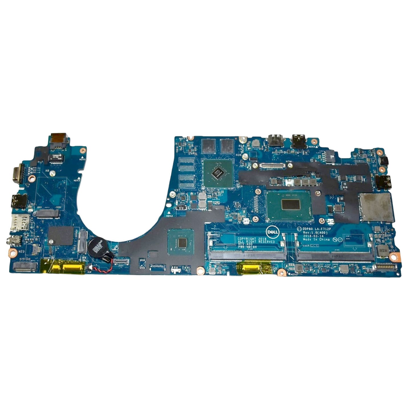 Dell Latitude 5591 Laptop Motherboard i5-8400H 2.5GHz DDR4 LA-F712P 4XMP4