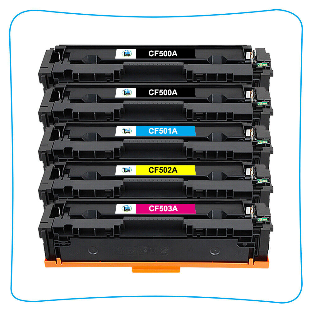 5PK 202A Toner Compatible with HP CF500A CF501A CF502A CF503A M254dw MFP M281fdw