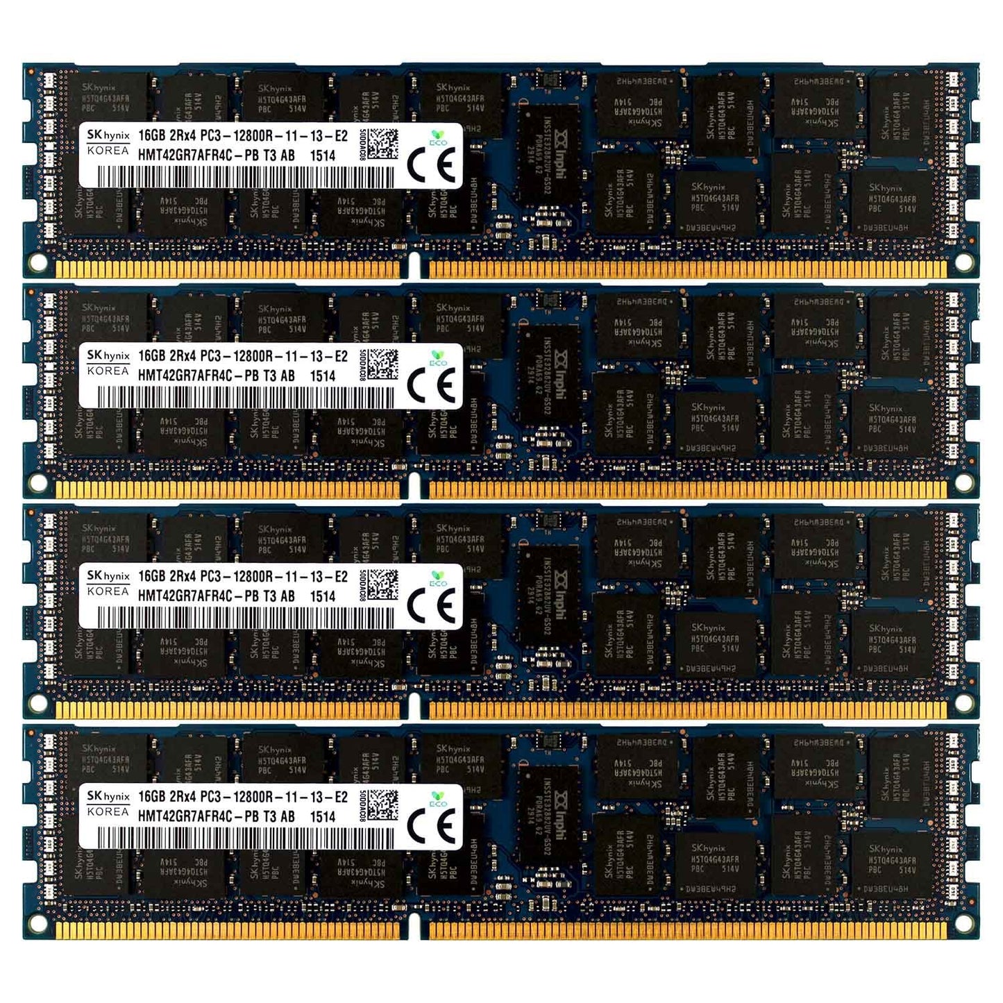 PC3-10600 4x16GB HP Proliant BL680C DL165 DL360 DL380 DL385 DL580 G7 Memory Ram