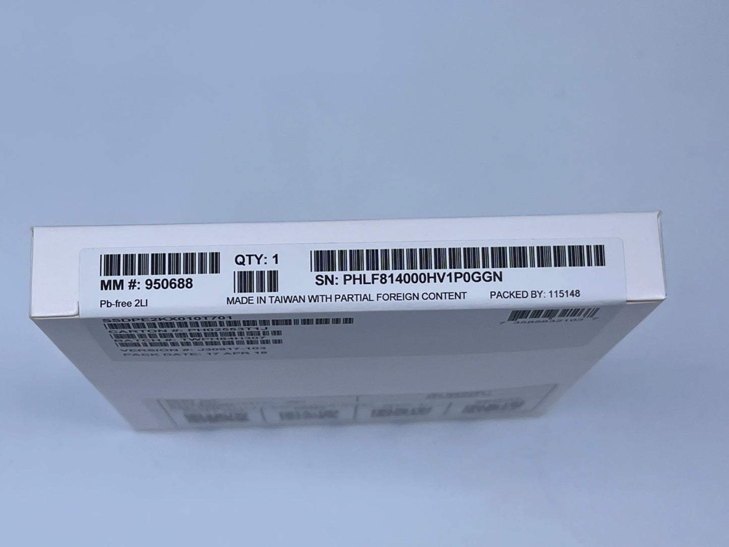 Intel DC P4500 SSDPE2KX010T701 1TB SSD 2.5in U.2 NVMe PCIe 3.1 x4 SFF-8639