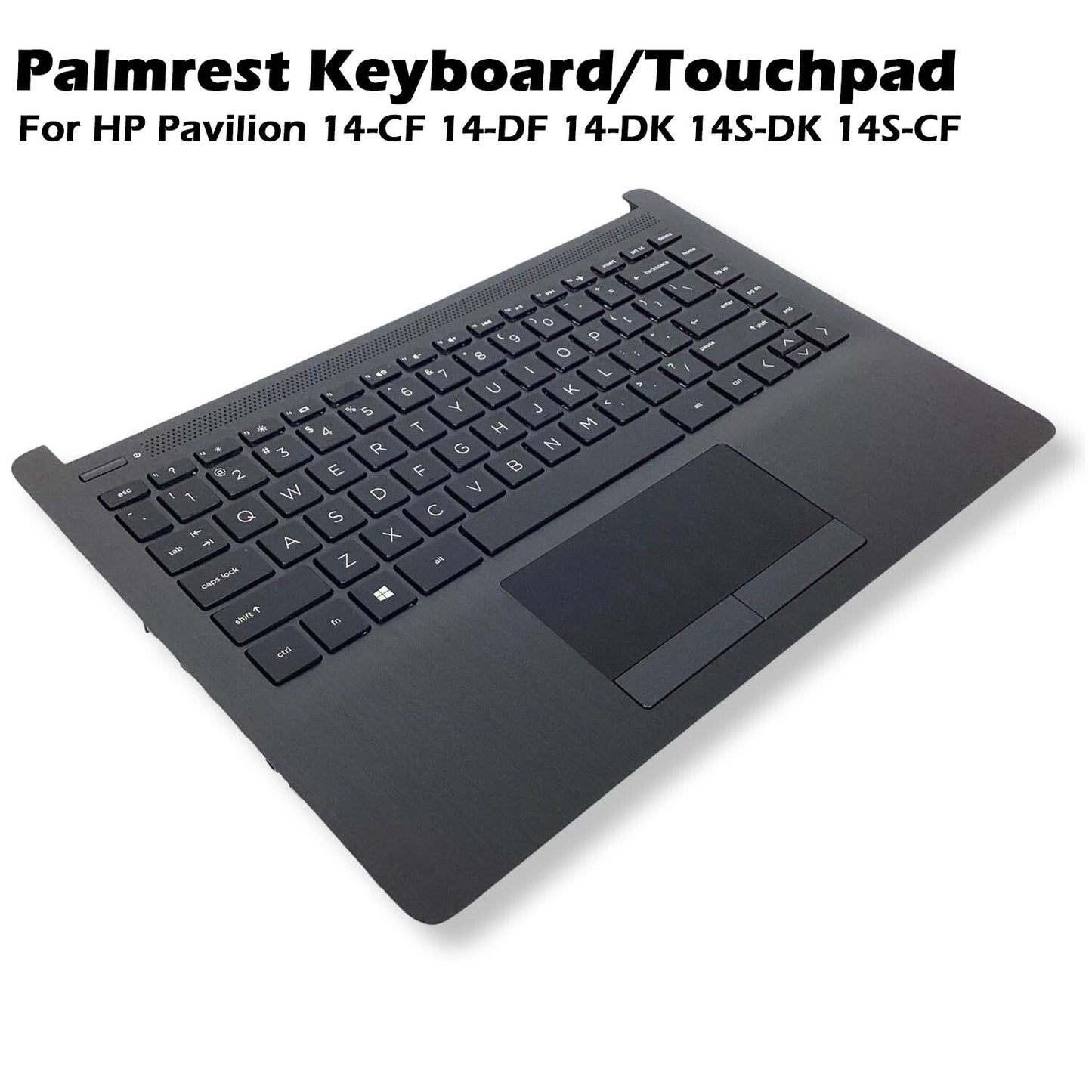 HP Pavilion 14CF 14DF 14DK Palmrest Non-Backlit US Keyboard Touchpad L24818-001