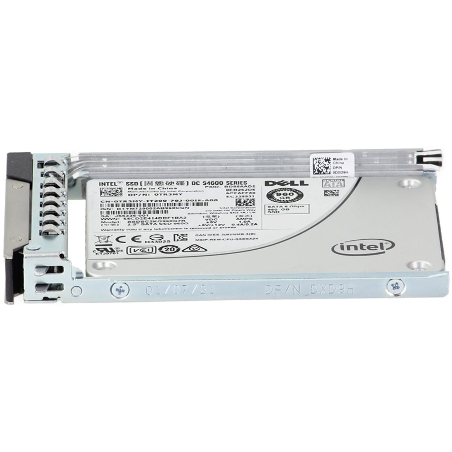 Dell 960GB 6Gbps SATA MU TLC 7mm 2.5 SSD S4600 CPO (TR3MY) -R