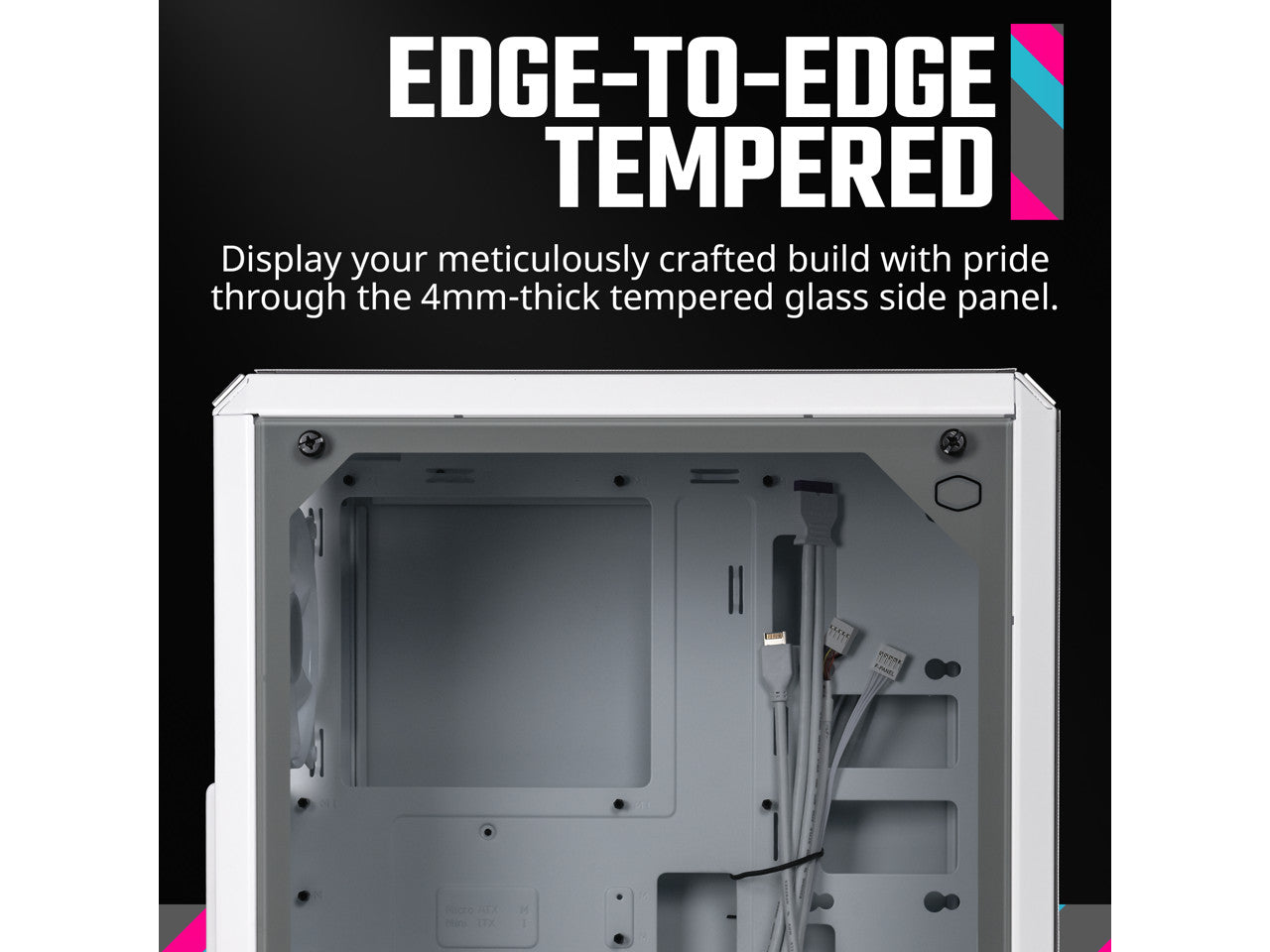 Cooler Master Q300L V2 White Micro-ATX Tower, Magnetic Patterned Dust Filter, US