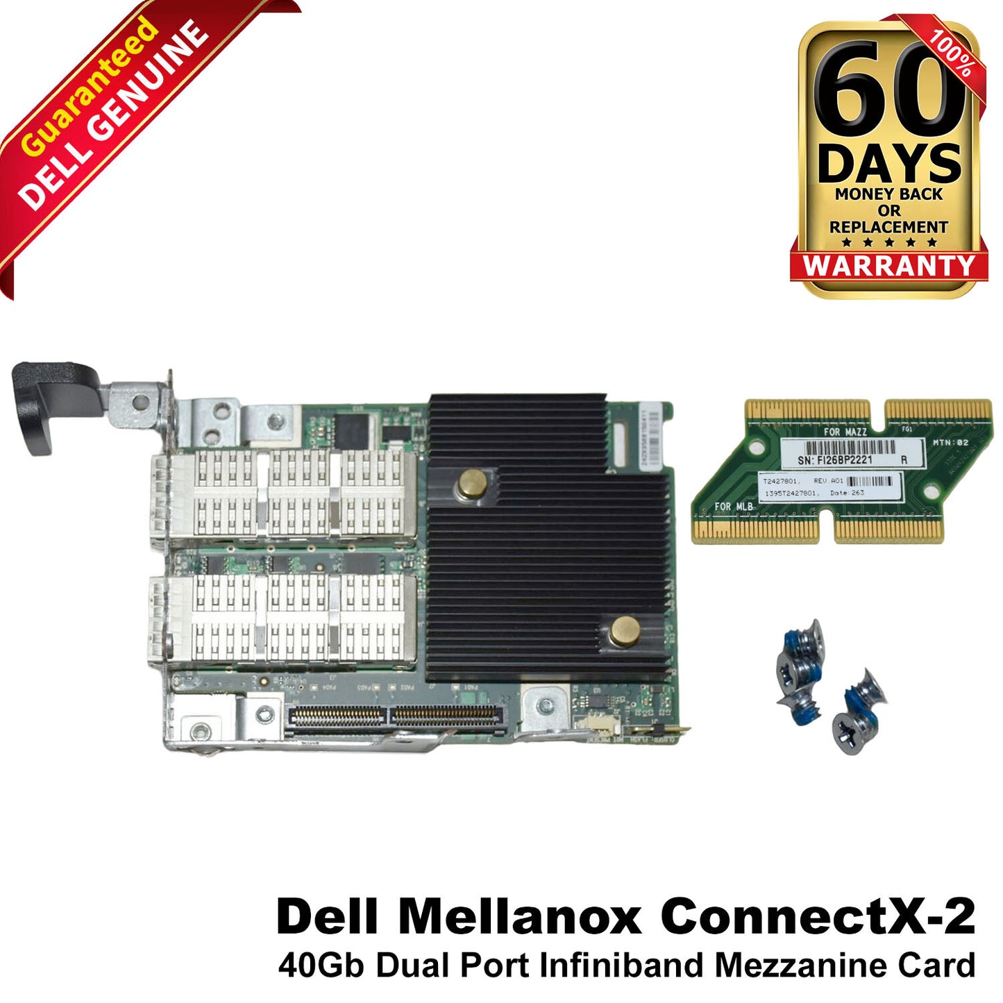 New Mellanox Dell PowerEdge C6220 Network Card w/ Interposer Bracket HH4P1 XXM5F
