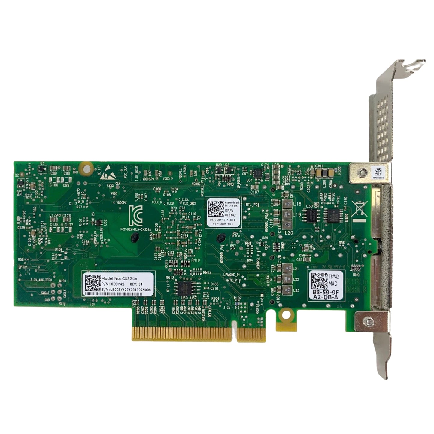 Dell C8Y42 Mellanox ConnectX-3 CX324A 40GBE 2-Port SFP+ Ethernet Adapter Card