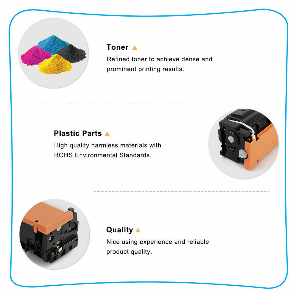 8PK Compatible With HP 206A Color Toner W2110A LaserJet Pro M255dw M282 M283fdw
