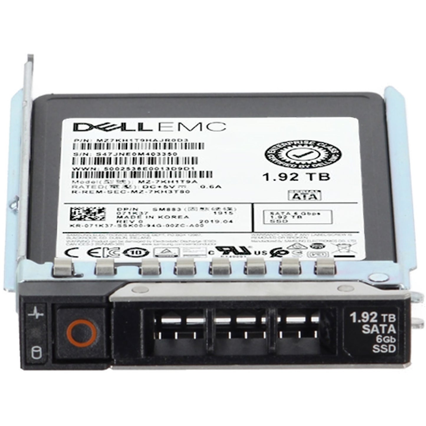 Dell 1.92TB 6Gbps SATA MU TLC 7mm 2.5 SSD SM883 CPO (71K37) -R