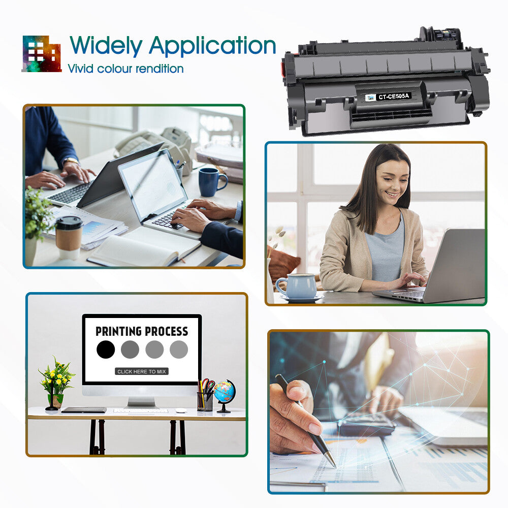 10PK CE505A Toner Cartridge for HP 05A Toner LaserJet P2035 P2035n P2055dn P2030