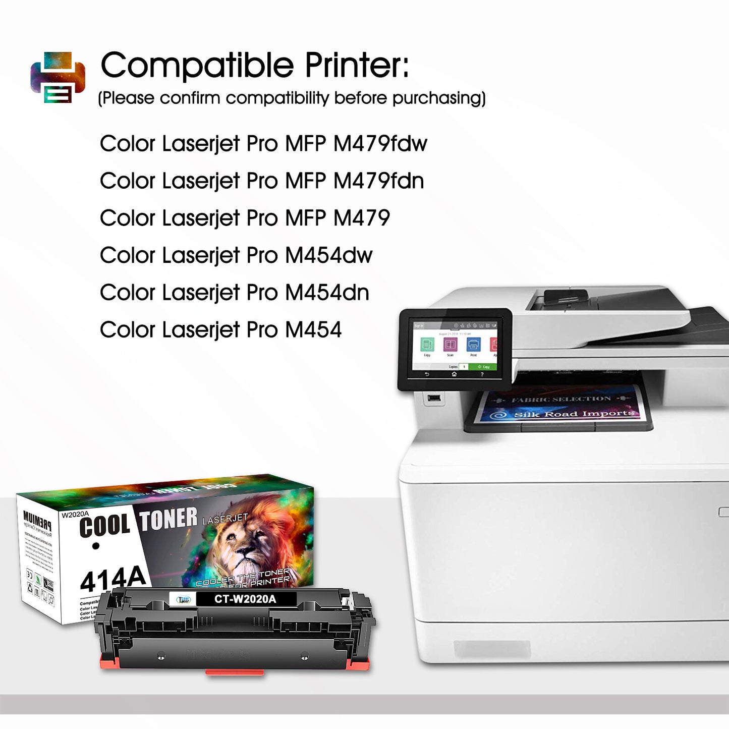 WITH CHIP 4x W2020A Toner for HP 414A Laserjet Pro MFP M479fdw M479fdn M454dn