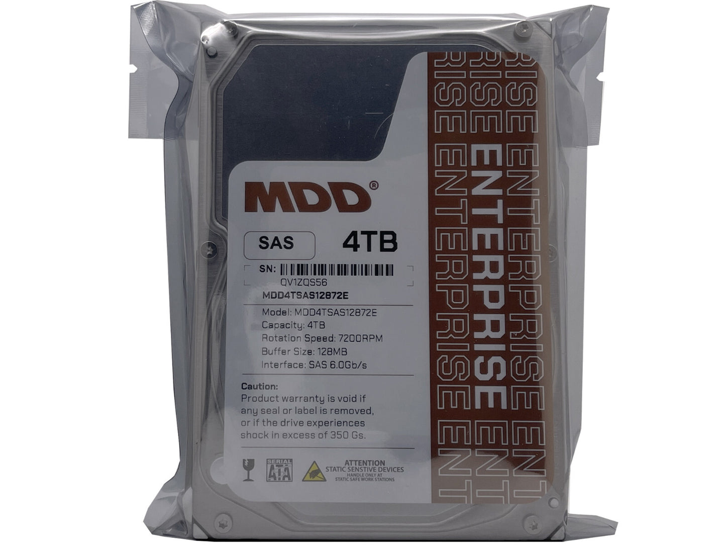 MDD 4TB 7200RPM SAS 12Gb/s 128MB 7200RPM 3.5inch Internal Enterprise Hard Drive (NOT FOR HOME PC)