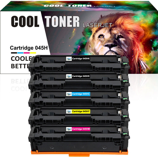 5x Toner Compatible with Canon 045H 045 imageClass MF632Cdw MF634Cdw LBP612Cdw