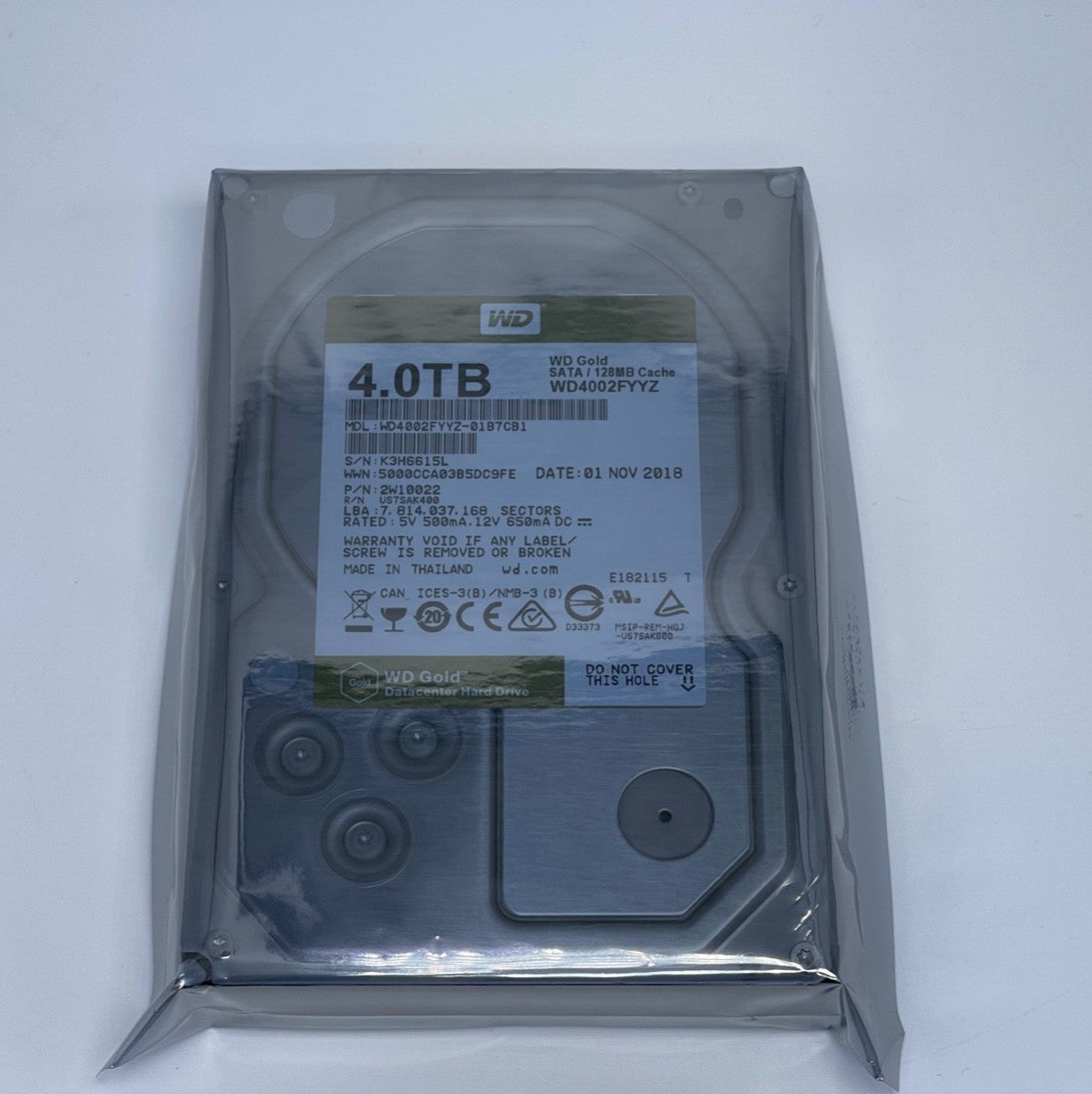 WD WD4002FYYZ Gold 4 TB 3.5" SATA 7200RPM 128MB Cache Hard Drive