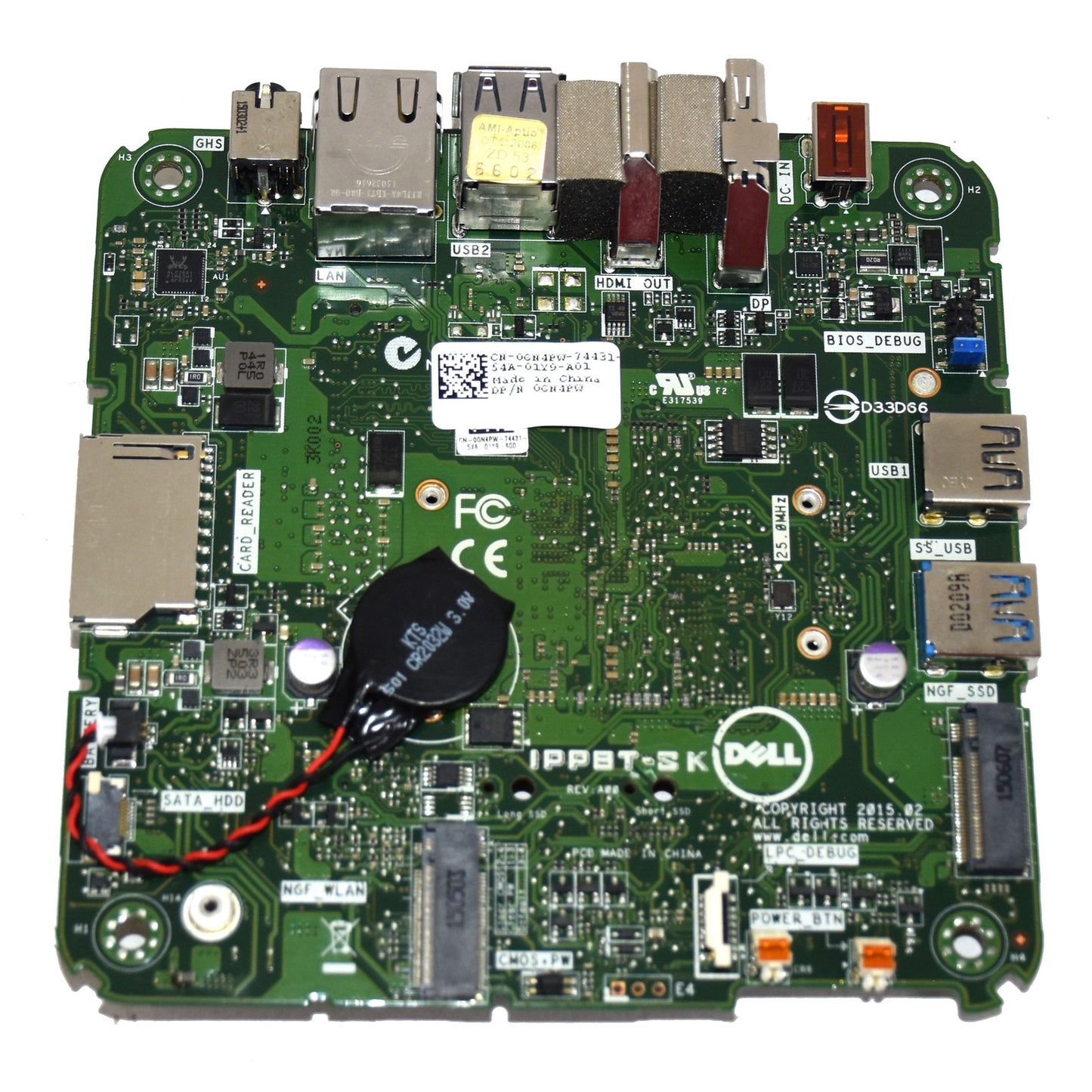 Dell Inspiron 3050 Micro Motherboard Intel Celeron J1800 DDR3L IPPBT-SK GN4PW