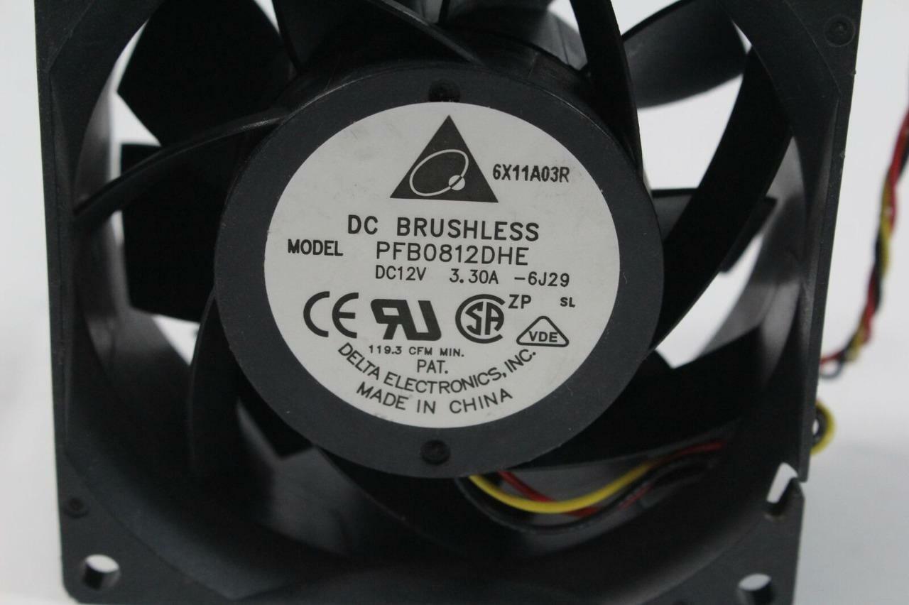 Delta 80mm x 80mm x 38mm Extreme High Speed Fan, Bare Wire, PFB0812DHE-F00