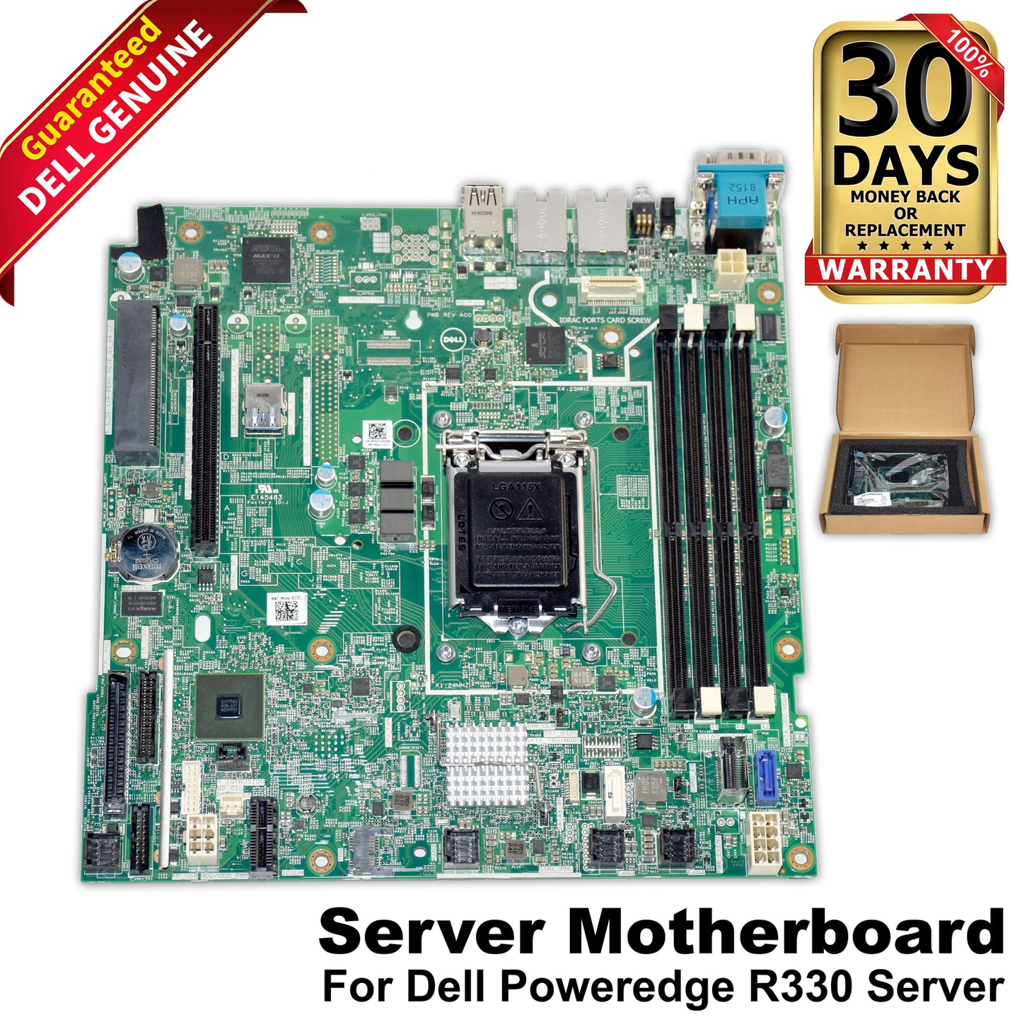 Dell PowerEdge R330 DDR4 Server Motherboard Intel C236 LGA1151 Socket F93J7